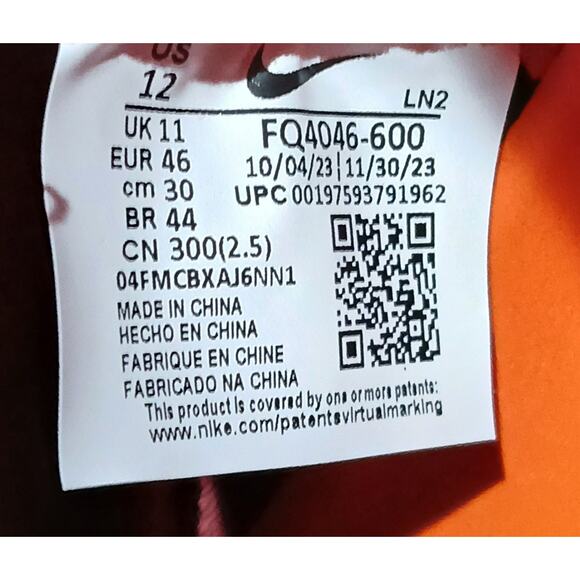 New Men's 12 Nike Alpha Menace 4 Elite NRG (FQ4046-600) Red Football Cleats - Picture 6 of 6